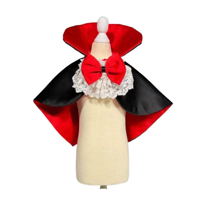 Halloween Pet Vampire Cloak – Cosplay Costume for Small & Medium Dogs and Cats