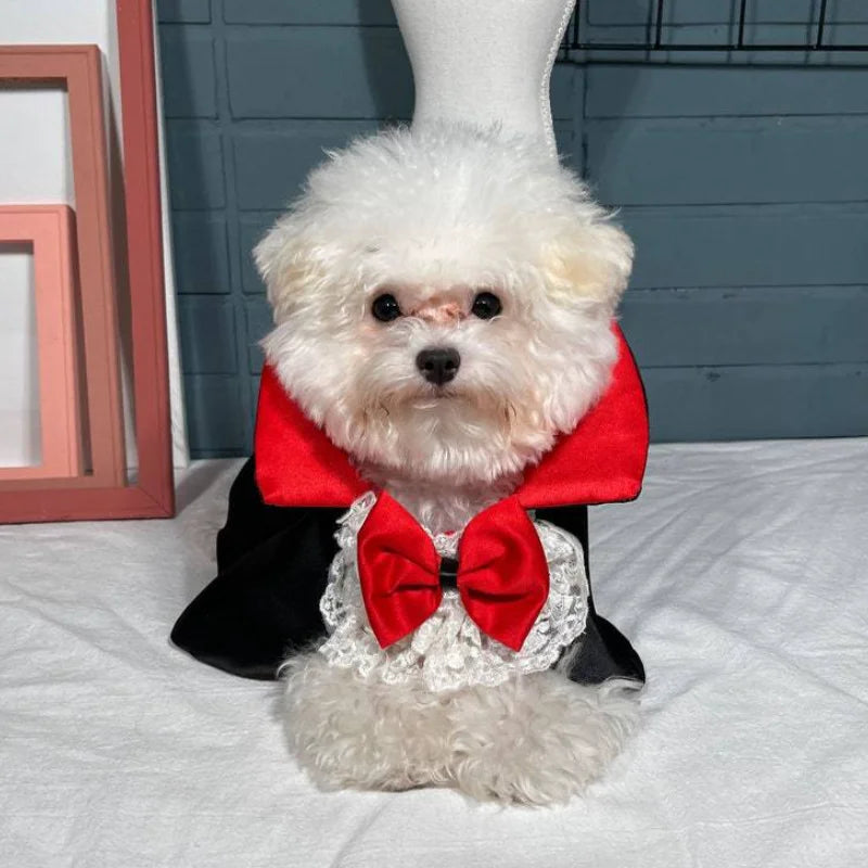 Halloween Pet Vampire Cloak – Cosplay Costume for Small & Medium Dogs and Cats