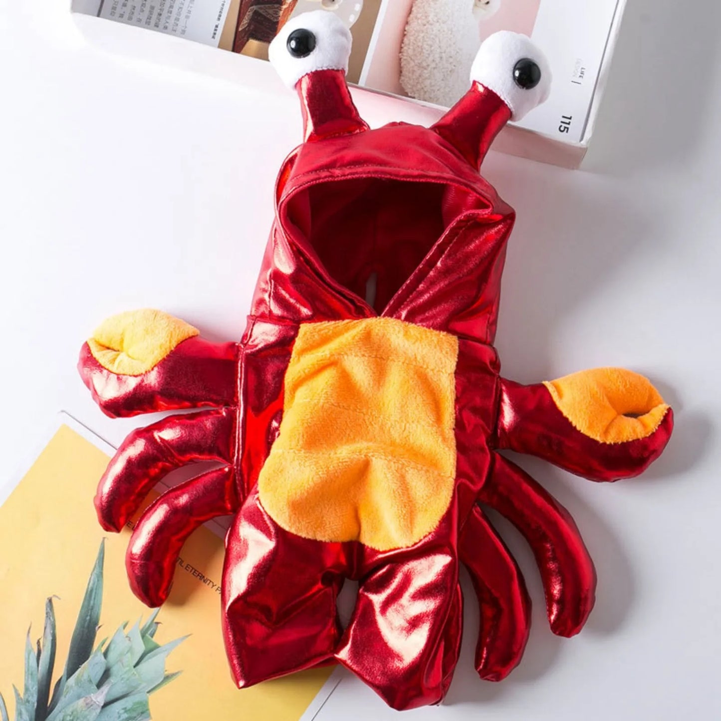 Funny Halloween Pet Costume – Crab Hoodie for Small & Medium Dogs and Cats