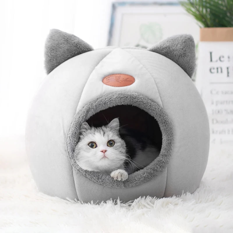 Deep Sleep Comfort Cat Bed – Cozy Winter Mat & Indoor Cave Nest for Cats & Small Dogs