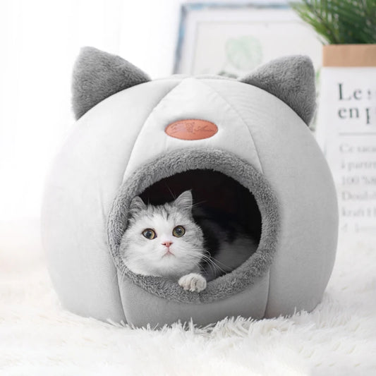 Deep Sleep Comfort Cat Bed – Cozy Winter Mat & Indoor Cave Nest for Cats & Small Dogs