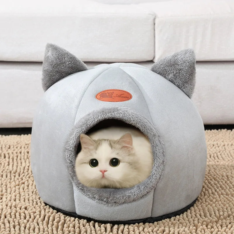 Deep Sleep Comfort Cat Bed – Cozy Winter Mat & Indoor Cave Nest for Cats & Small Dogs