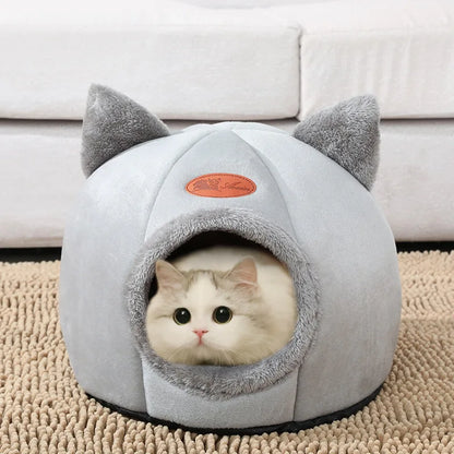 Deep Sleep Comfort Cat Bed – Cozy Winter Mat & Indoor Cave Nest for Cats & Small Dogs