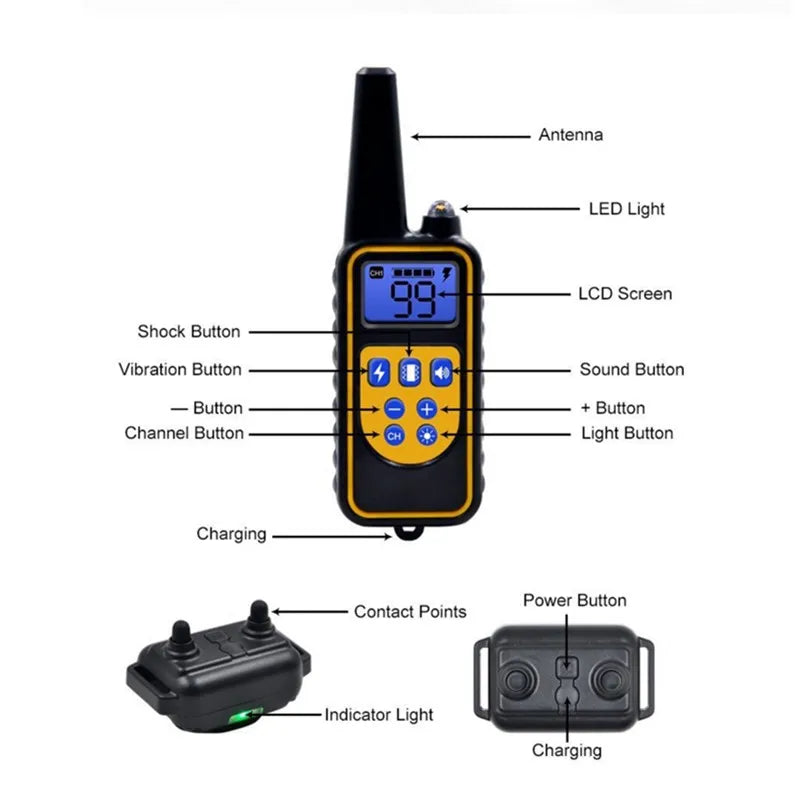Electric Dog Training Collar with Remote | Waterproof & Rechargeable
