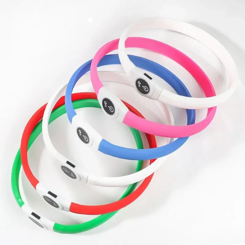 LED Luminous Dog Collar – USB Rechargeable Waterproof Night Safety Collar