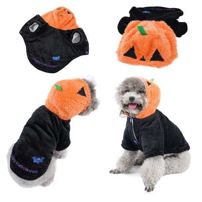 Halloween Pumpkin Pet Dress – Funny Costume for Small Dogs & Cats