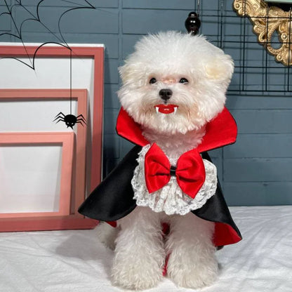 Halloween Pet Vampire Cloak – Cosplay Costume for Small & Medium Dogs and Cats