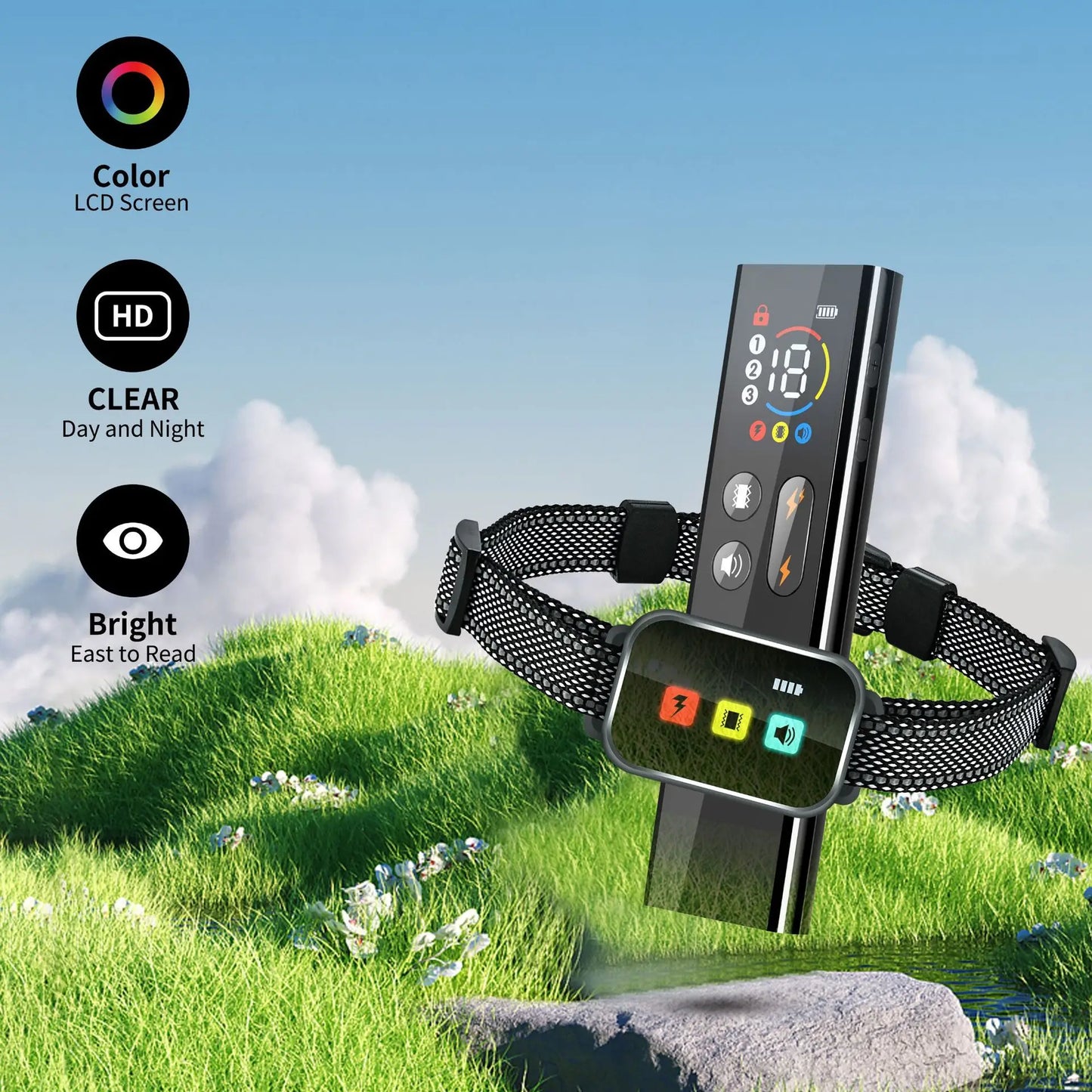Smart Remote Control Dog Training Collar – Waterproof Shock & Vibration