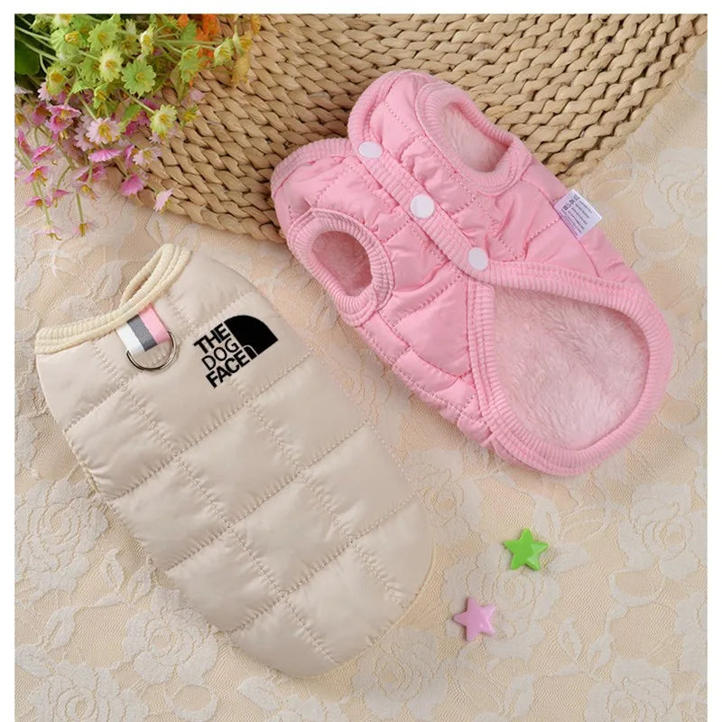 Designer Dog Winter Coat – Trendy Warm Pet Clothes for Small & Medium Dogs