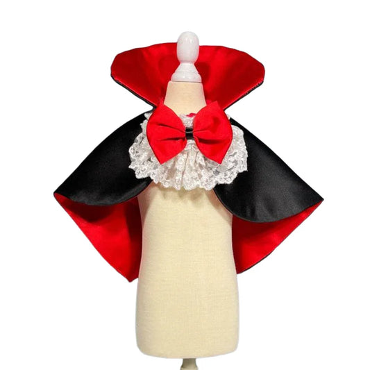 Halloween Pet Vampire Cloak – Cosplay Costume for Small & Medium Dogs and Cats
