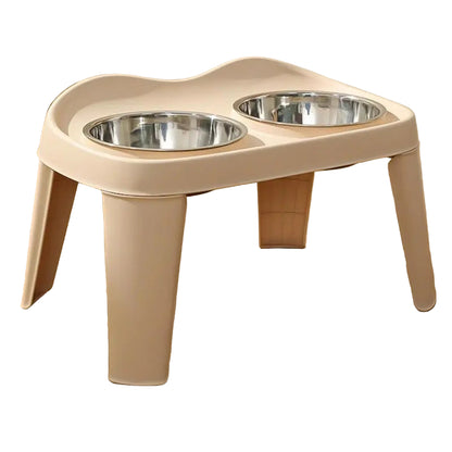 Elevated Dog Feeder with Foldable Stand – Double Stainless Steel Bowls for Food & Water