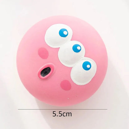 Pet Squeaky Chew Ball – Rubber Dog Toy for Chewing & Teeth Cleaning