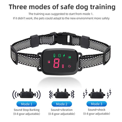 Smart Automatic Anti-Barking Dog Collar – Rechargeable Waterproof Training Collar