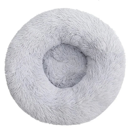 Round Plush Pet Bed | Soft & Warm Sleeping Bed for Dogs and Cats