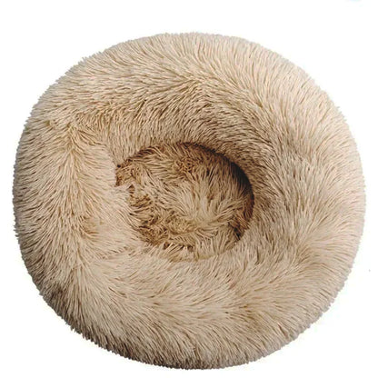 Round Plush Pet Bed | Soft & Warm Sleeping Bed for Dogs and Cats
