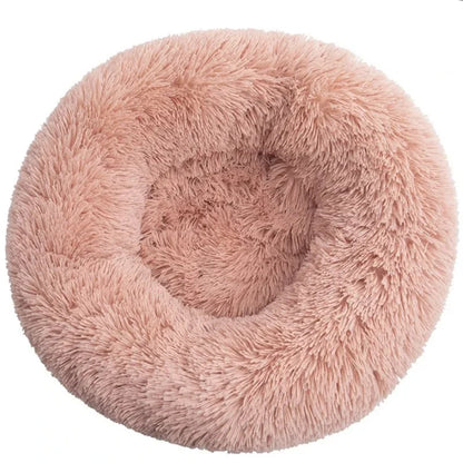 Round Plush Pet Bed | Soft & Warm Sleeping Bed for Dogs and Cats