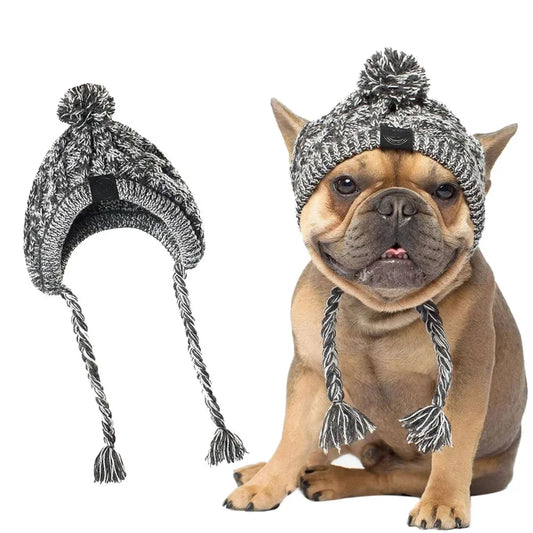 Winter Pet Hat – Woolen Christmas Cap for Small & Medium Dogs