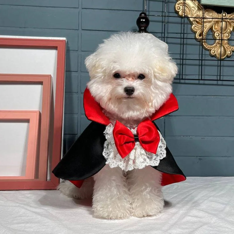 Halloween Pet Vampire Cloak – Cosplay Costume for Small & Medium Dogs and Cats