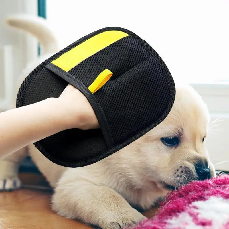 Pet Grooming Gloves – Static Hair Remover Brush for Dogs & Cats