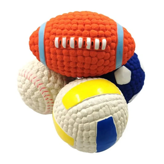 Natural Latex Dog Balls – Anti-Bite Interactive Chew Toys for Small & Large Dogs