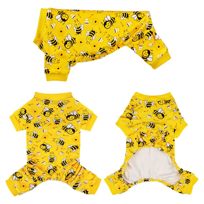 Funny Bee Dog Pajamas – Soft Winter Onesie for Small Dogs
