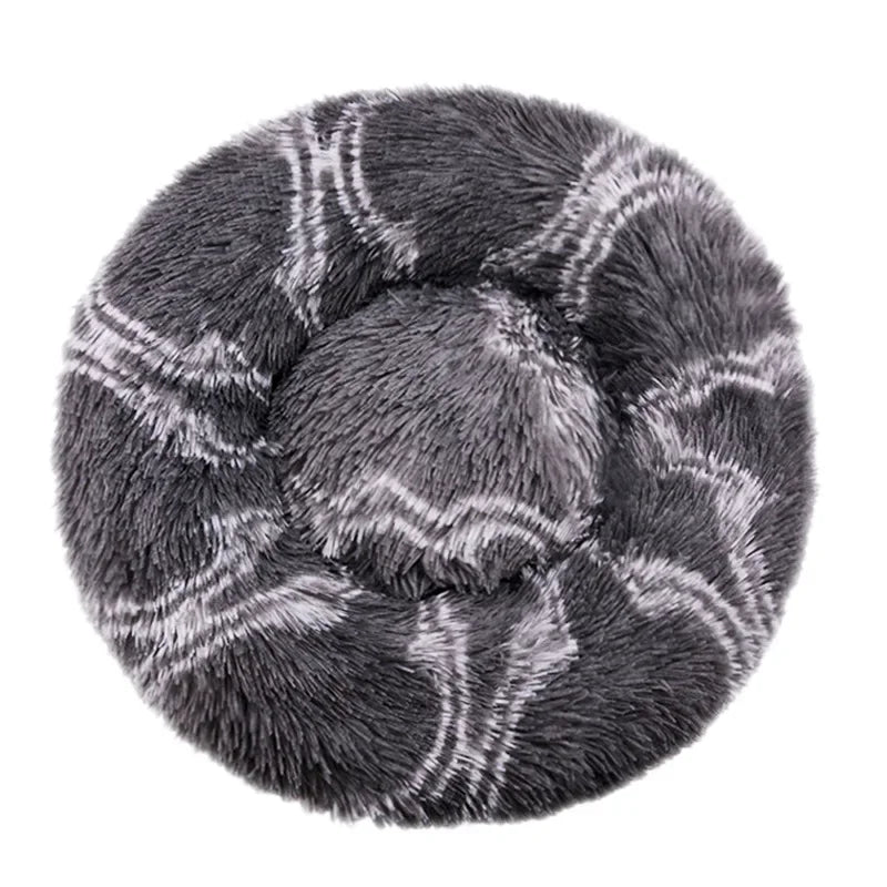 Round Plush Pet Bed | Soft & Warm Sleeping Bed for Dogs and Cats