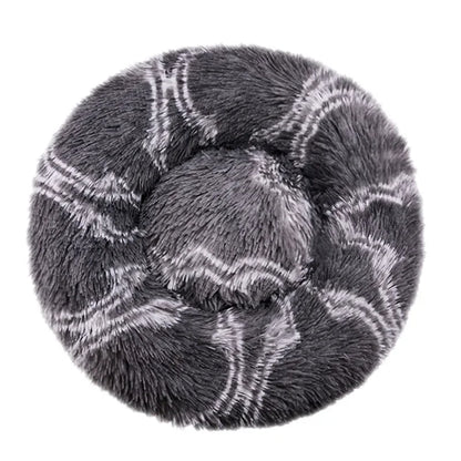 Round Plush Pet Bed | Soft & Warm Sleeping Bed for Dogs and Cats
