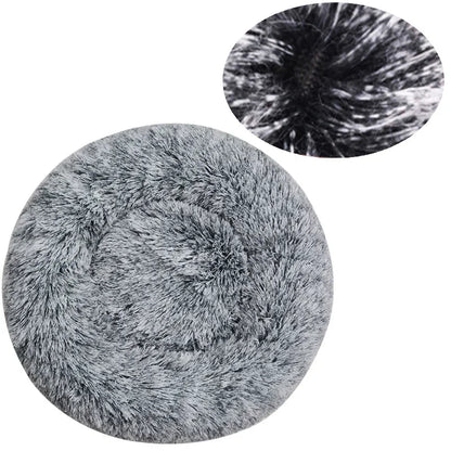 Round Plush Pet Bed | Soft & Warm Sleeping Bed for Dogs and Cats