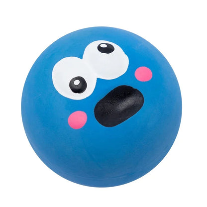 Pet Squeaky Chew Ball – Rubber Dog Toy for Chewing & Teeth Cleaning
