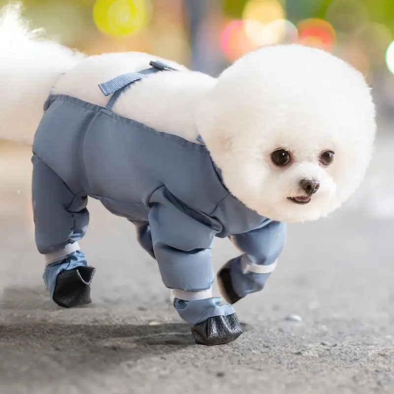 Waterproof Dog Boots with Suspenders – Adjustable Anti-Slip Pet Shoes