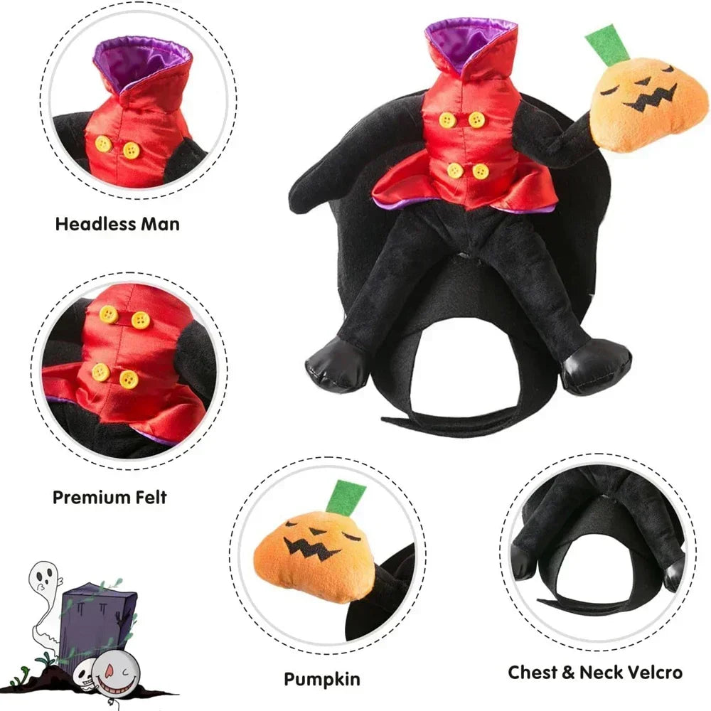 Pet Halloween Costume – Plush Horse Riding Outfit with Santa Claus for Dogs & Cats