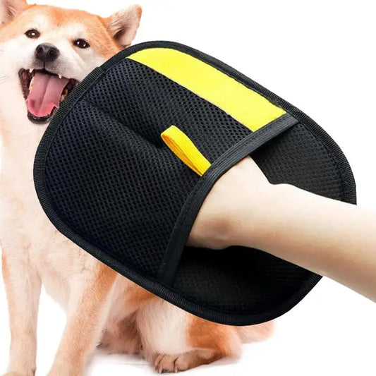 Pet Grooming Gloves – Static Hair Remover Brush for Dogs & Cats