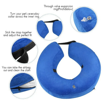 Inflatable Dog Collar – Isabelino Anti-Bite Wound Protective Collar for Dogs & Cats