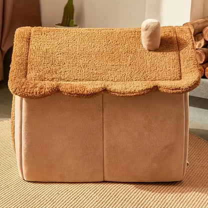 Foldable Pet House – Washable Cat House & Puppy Cave Sofa Bed