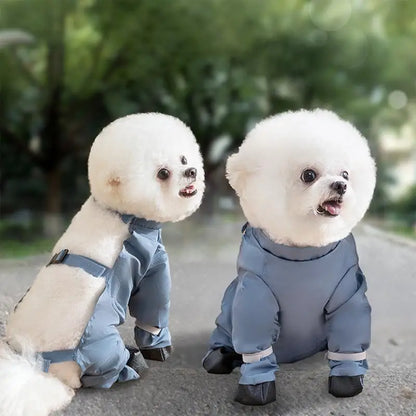 Waterproof Dog Boots with Suspenders – Adjustable Anti-Slip Pet Shoes