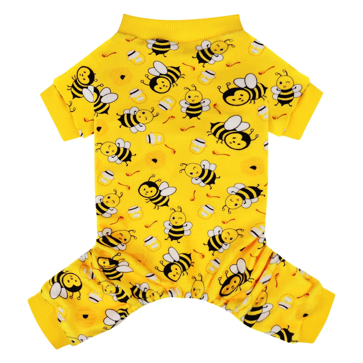 Funny Bee Dog Pajamas – Soft Winter Onesie for Small Dogs