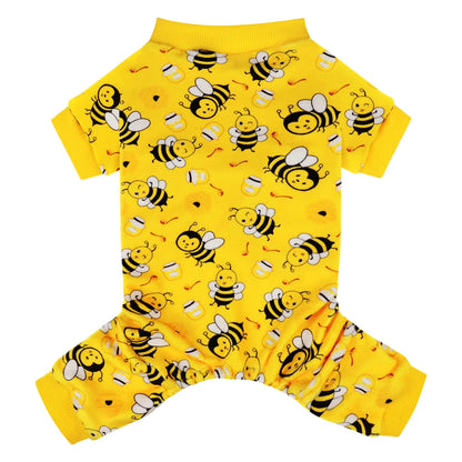 Funny Bee Dog Pajamas – Soft Winter Onesie for Small Dogs