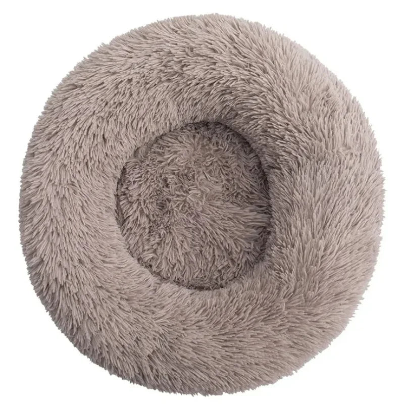 Round Plush Pet Bed | Soft & Warm Sleeping Bed for Dogs and Cats