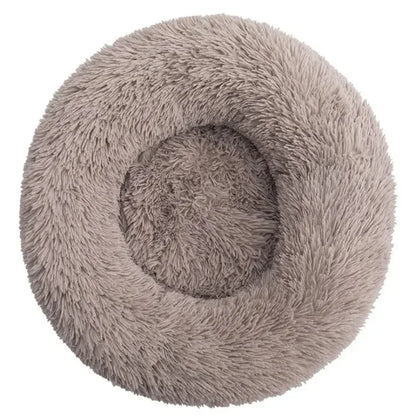 Round Plush Pet Bed | Soft & Warm Sleeping Bed for Dogs and Cats
