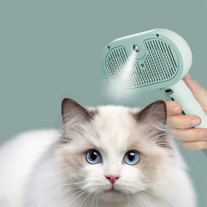3-in-1 Cat Steam Brush | Pet Spray Hair Removal Comb for Cats, Dogs & Small Animals